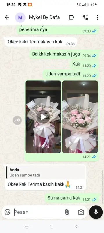 Testimonial Papan buket bunga SAMPANG