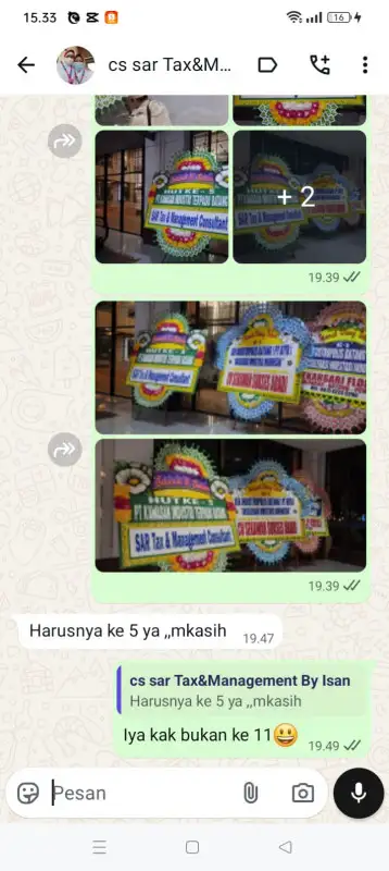 Testimonial papan bunga SAMPANG