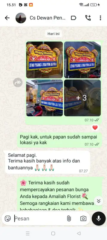 Testimonial papan bunga SAMPANG